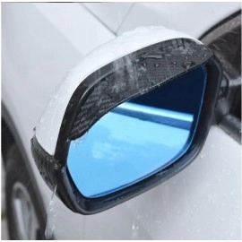 Car Rearview Mirror Rain Eyebrow Carbon Fiber Sun Visor Shade Cover Universal Auto Rear View Mirror Rainy Shield Guard