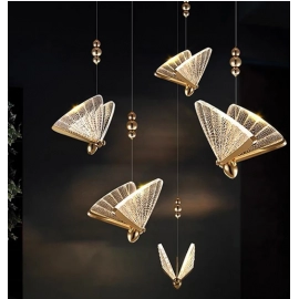 Indoor Gold LED Chandelier Lamp Pendant Light for ..