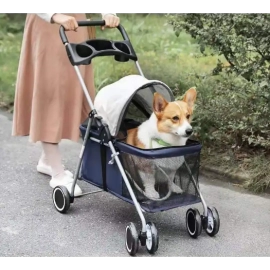 Pets Outdoor Portable Folding Pet Cart Carrier For Dogs Comfortable Breathable Small Medium Dog Accessories Cat Transportation